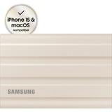 Samsung Portable SSD T7 Shield 1 TB, Externe SSD beige, USB-C 3.2 Gen 2 (10 Gbit/s), extern