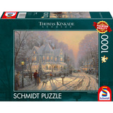 Schmidt Spiele Thomas Kinkade Studios: Feierliche Weihnachtstage, Puzzle 1000 Teile