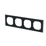 0 Rahmen vierfach mit Dekorring chrom, Retail