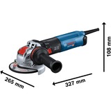 Bosch X-LOCK Winkelschleifer GWX 17-125 S Professional blau/schwarz, 1.700 Watt