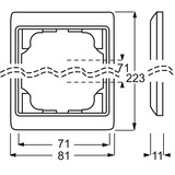 Busch-Jaeger Rahmen dreifach senkrecht alpha 1733 KA-266 titan, Retail