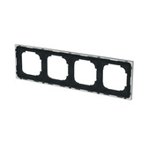 Busch-Jaeger Rahmen vierfach mit Dekorring chrom, Retail