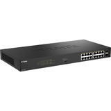 D-Link DGS-1018P, Switch schwarz, 240W PoE Budget