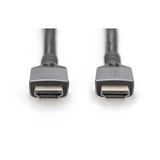 Digitus HDMI Ultra High Speed Anschlusskabel, mit Ethernet, UHD 8K schwarz/grau, 3 Meter, gesleevt