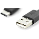 Digitus USB 2.0 Anschlusskabel USB-A > USB-C schwarz, 1,8 Meter, PD, Laden mit bis zu 15 Watt