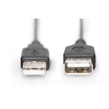 Digitus USB 2.0 Verlängerungskabel, USB-A Stecker > USB-A Buchse schwarz, 3 Meter