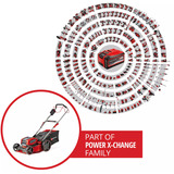 EINHELL Professional Akku-Rasenmäher GP-CM 36/47 S Li BL, 36Volt (2x18Volt) rot/schwarz, 4x Li-Ionen Akku 4,0Ah, mit Hinterradantrieb Vario Speed