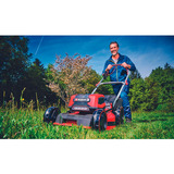 EINHELL Professional Akku-Rasenmäher GP-CM 36/47 S Li BL, 36Volt (2x18Volt) rot/schwarz, 4x Li-Ionen Akku 4,0Ah, mit Hinterradantrieb Vario Speed