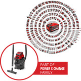 EINHELL TC-VC 18/15 Li-Solo, Nass-/Trockensauger grau/rot, ohne Akku und Ladegerät