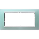 Gira Abdeckrahmen 2-fach ohne Mittelsteg opak mit Zwischenrahmen Retail