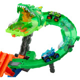 Hot Wheels Monster Trucks Sharks vs. Dinos Drachenzerstörungs-Spielset, Rennbahn 