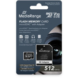 MediaRange 512 GB microSDXC, Speicherkarte schwarz, Class 10