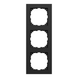 Merten Rahmen dreifach matt lackiert aus Thermoplast für Unterputzmontage IP20 schwarz (matt), Retail