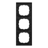 Merten Rahmen dreifach matt lackiert aus Thermoplast für Unterputzmontage IP20 schwarz (matt), Retail