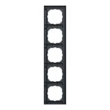 Merten Rahmen fünffach, Typ MEG4050-3614, aus Thermoplast, matt, Schutzart IP20, Breite 90 mm anthrazit, Retail