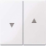 Merten Wippe für Schalter und Taster, zweiteilige Wippe, mit Symbol "Pfeile", glänzend aluminium, Retail