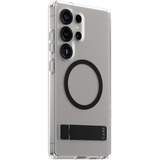 PanzerGlass Kickstand Case, Handyhülle transparent/schwarz, Samsung Galaxy S25 Ultra, QI-kompatibel