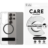 PanzerGlass Kickstand Case, Handyhülle transparent/schwarz, Samsung Galaxy S25 Ultra, QI-kompatibel