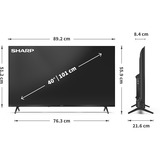 SHARP 40HE3745E, QLED-Fernseher 101 cm (40 Zoll), schwarz, FullHD, Powered by TiVo