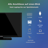 Telefunken XH24VP550M, LED-Fernseher 60 cm (24 Zoll), schwarz, HD-Ready, Tripple-Tuner, Mediaplayer