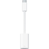 Apple USB Adapter, USB-C Stecker > Lightning Buchse weiß, gesleevt