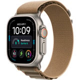 Apple Watch Ultra 4, Smartwatch Titan natur, 49 mm, Alpine Loop Wüstensand L, Cellular