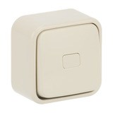 Busch-Jaeger Wechselschalter Aufputz mit Wippe und Kontrollbeleuchtung weiß, Retail