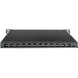 Digitus 10" Slim Patchpanel DN-91612S-SL-EA, 12-Port, Cat.6a schwarz, 0,5HE, Rack Mount, geschirmt