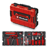 EINHELL E-Case Werkzeugkoffer Umzug , 79-teilig, Werkzeug-Set schwarz/rot