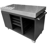 Everdure Pizza Station Black Finish, Schrank schwarz/edelstahl, Outdoor-Schrank für Pizzaofen