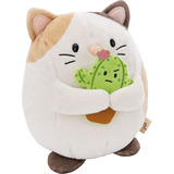 NICI mymochi Katze Angy mit Kaktus, ca. 16 cm, Kuscheltier 