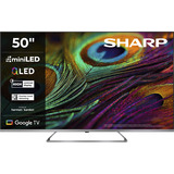 SHARP 50JP7765E, QLED-Fernseher 126 cm (50 Zoll), schwarz/silber, UltraHD/4K, MiniLED Google TV