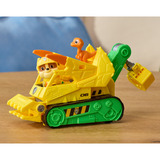Spin Master Paw Patrol: Der Dino Film - Rubbles Dino-Rettungs-Bulldozer, Spielfahrzeug 
