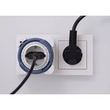 Theben Steckdosen-Zeitschaltuhr TIMER 26 weiß, Analoge Schaltuhr für Schutzkontakt-Steckdosen