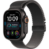 Apple Watch Ultra 4, Smartwatch Titan schwarz, 49 mm, Milanaise Armband Titan schwarz L, Cellular