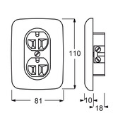 Busch-Jaeger Doppelsteckdose zwei polig mit Schutzkontakt und Erdung Retail