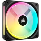 Corsair iCUE LINK QX120 RGB 120-mm-PWM-Lüfter, Gehäuselüfter schwarz, Erweiterungskit, 120 mm
