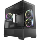 DeepCool CG380U 3F, Tower-Gehäuse schwarz, Panoramaglas-Gehäuse