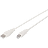 Digitus USB 2.0 Anschlusskabel USB-A (Stecker) > USB-B (Stecker) beige, 1 Meter