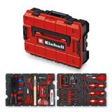 EINHELL E-Case Werkzeugkoffer Hobby, 153-teilig, Werkzeug-Set schwarz/rot