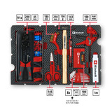 EINHELL E-Case Werkzeugkoffer Hobby, 153-teilig, Werkzeug-Set schwarz/rot