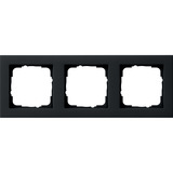 Gira Abdeckrahmen dreifach, lackiert, matt, Kunststoff, Thermoplast, Unterputzmontage schwarz (matt), Retail