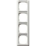 Gira Rahmen vierfach senkrecht mit Schriftfeld weiß, Retail