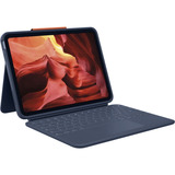 Logitech Rugged Combo 4 Touch, Tastatur blau, DE-Layout, für iPad 10. Gen. & iPad A16