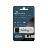 MediaRange High performance 128 GB, USB-Stick silber/schwarz, USB-A 3.2 Gen 1