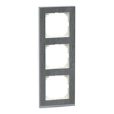 Merten Decor-Rahmen dreifach mit Montagerichtung horizontal und vertikal, Kunststoff, matt schiefer, Retail