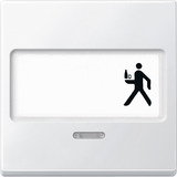 Merten Wippe Kontrast Fenster mit Schriftfeld weiß, Retail