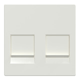 Merten Zentralplatte zweifach passend für Modular Jack weiß, Retail
