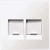 Merten Zentralplatte zweifach passend für Modular Jack weiß, Retail