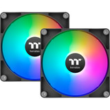 Thermaltake CT120 Reverse ARGB Sync PC Cooling Fan, Gehäuselüfter schwarz, 2er Pack, ohne Controller, Reverse, 120 mm